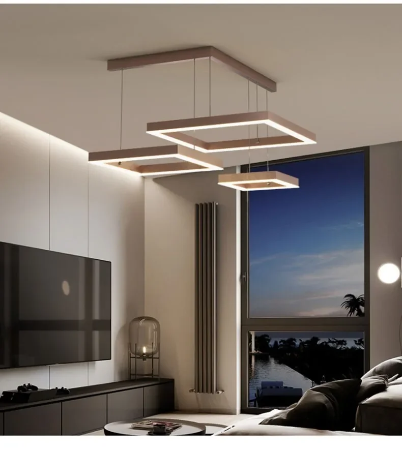 Black Coffee Simple LED Chandelier