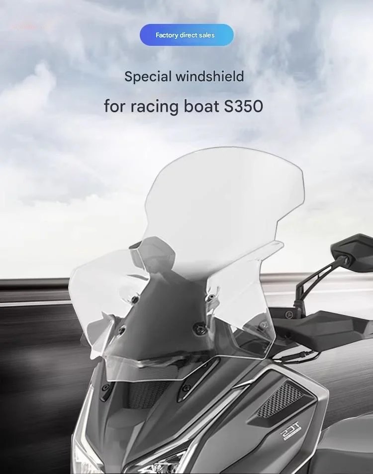 FOR Kymco Xciting S350 Taller Front Windshield Accessory Modified Imported Seamless Installation Using Original Vehicle Mounting