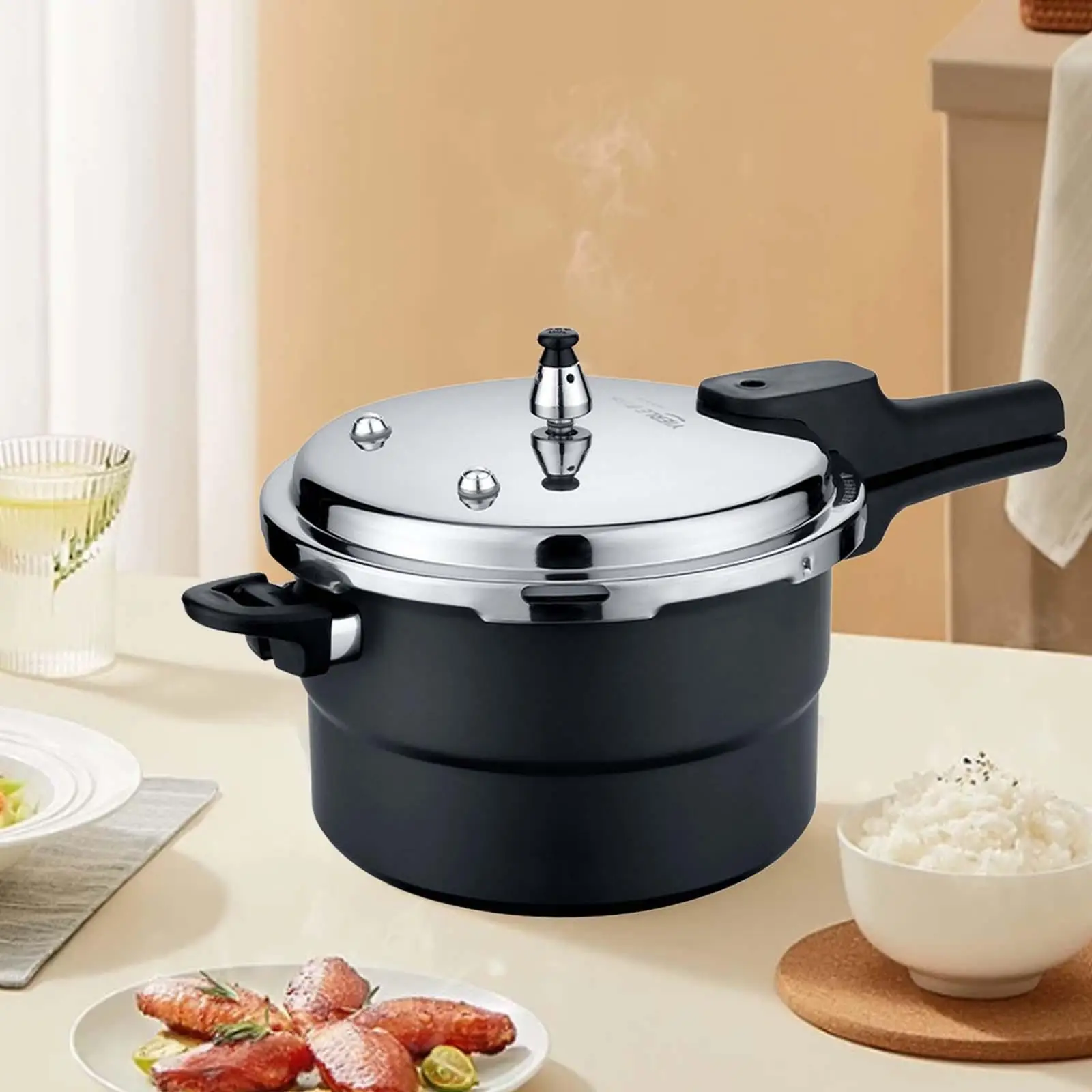 Aluminum Alloy Pressure Cooker Features Multifunction Instant Cooking Pot Kitchen Stew Soup Pot for Home Commercial