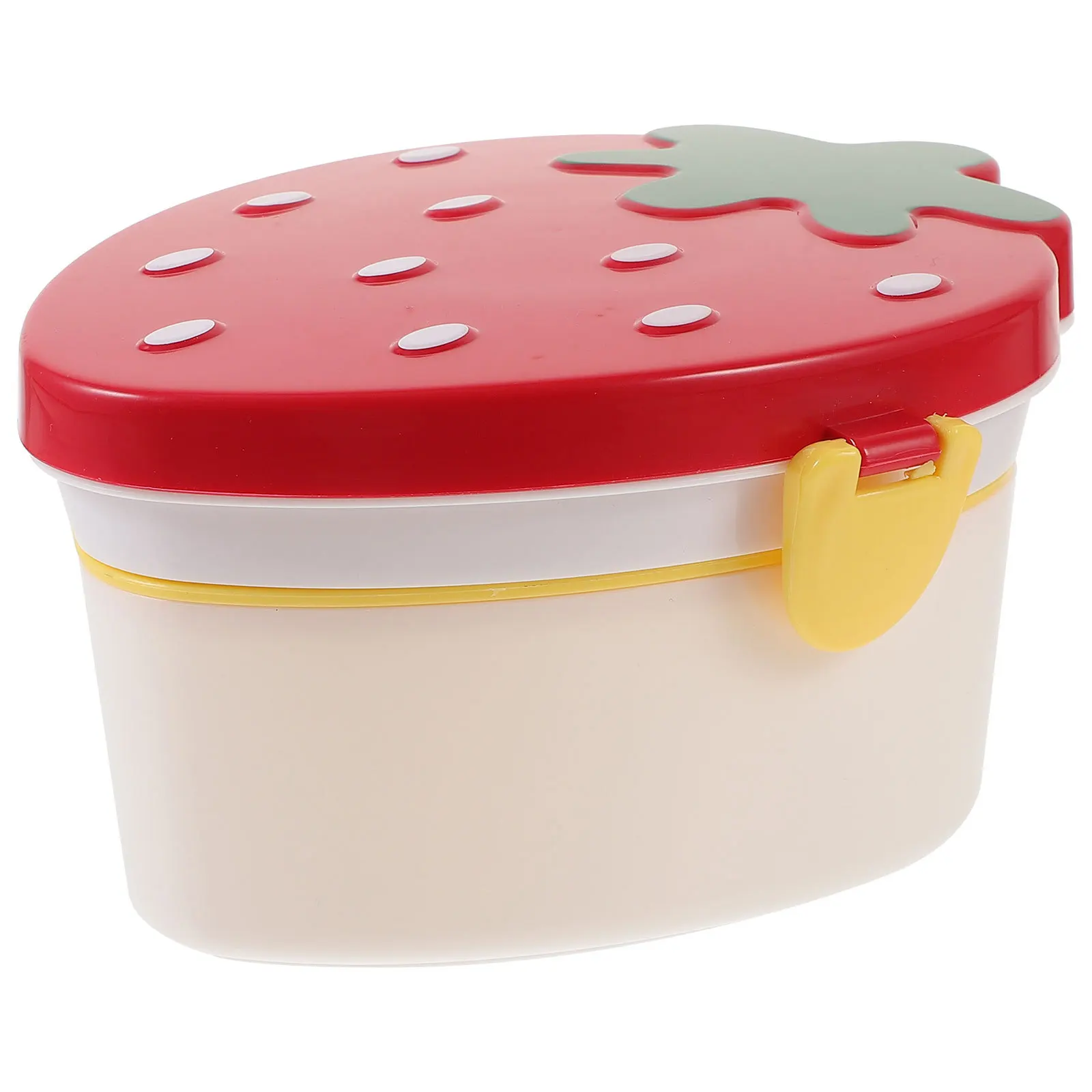 

Strawberry Shape Kids Bento Box Multi-Function Leak-Proof Portable Food Container Reusable Household Lunch Supply for Students