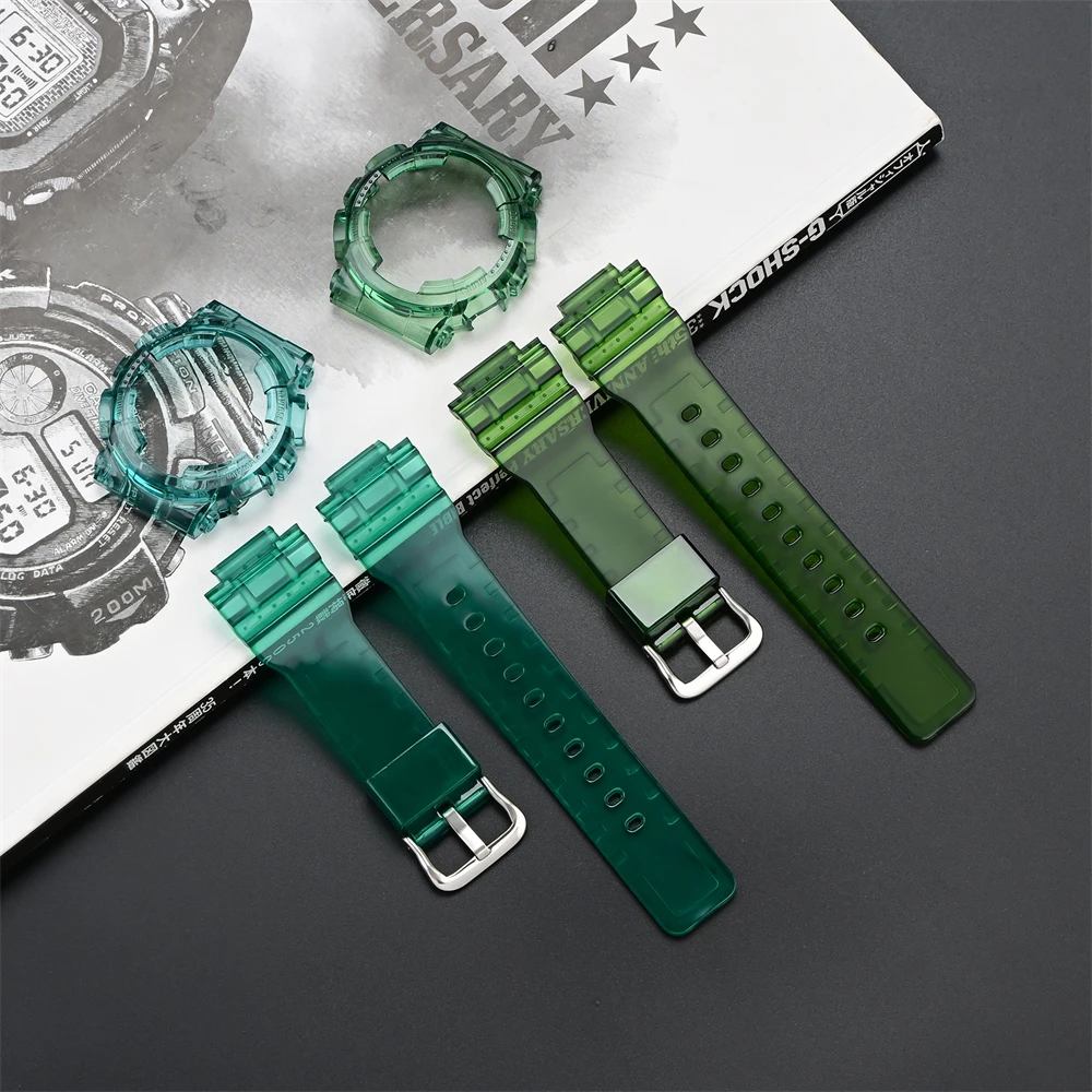 حزام ساعة معصم من مادة TPU وحافظات لسلسلة الساعات الرياضية GMA-S110 S120 S130 S140 مع أدوات الإطار