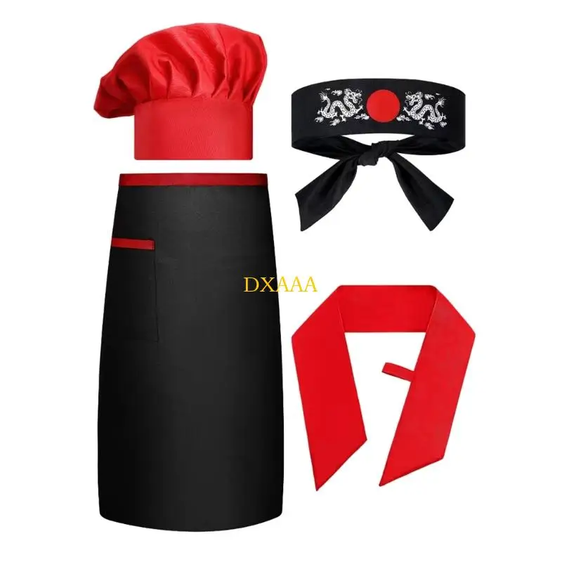 DXAA Cosplay Halloween Kostüm Hibachi Köche Kostümzubehör Hibachi Köche hohe Kappen