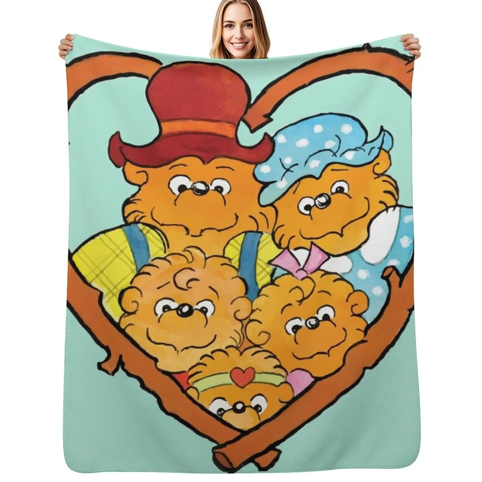 

The berenstain bears family Throw Blanket Air Conditioner Soft Blanket for Office Home