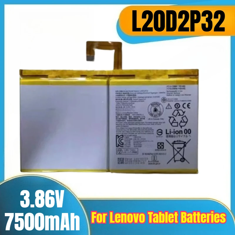 

L20D2P32 3.86V 7500mAh Tablet Batteries for Lenovo Tab P11 TB-J606F/K10 TAB/ K10 10.3