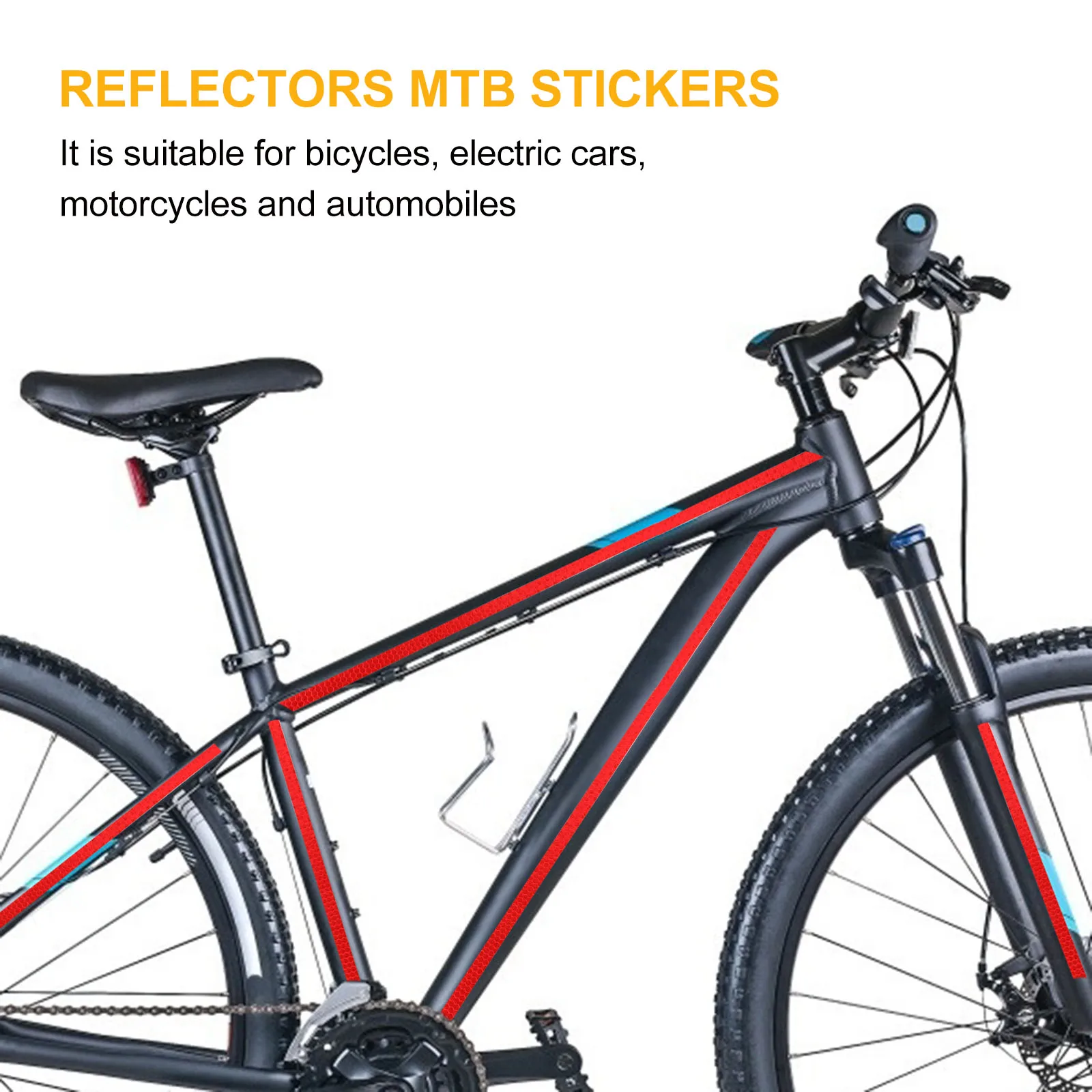 

8 Rolls Reflective Stickers Decal Bike Night Sticker Waterproof Reflectors Strong Reflection Easy Stick Driving Safety