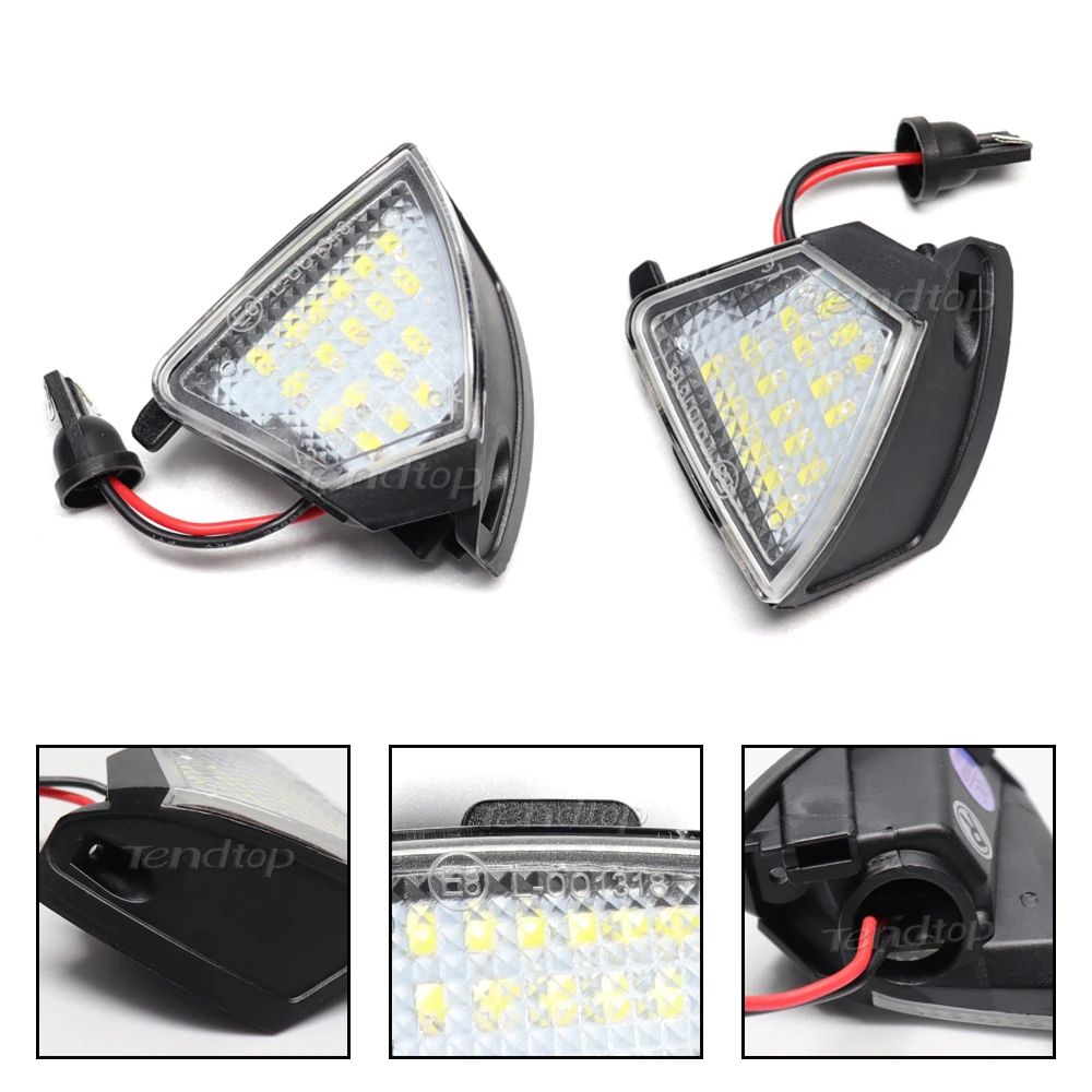 2Pcs LED Puddle Light For Volkswagen Sharan Eos Golf 5 Plus Variant Passat B5.5 B6 Rabbit Jetta 5 Skoda Superb Under Mirror Lamp