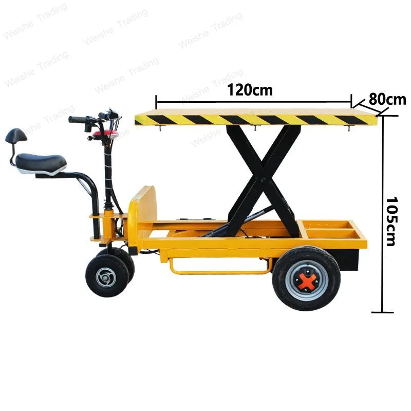 Electric hydraulic lifting flatbed truck Mobile lifting platform Scissor fork type