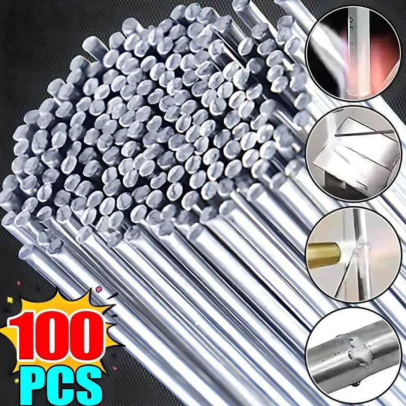 

100/10Pcs No Need Solder Powder Aluminum Welding Rod Brazing Low Temperature Aluminum Tin Solder wire Soldering Rod Tool Kit