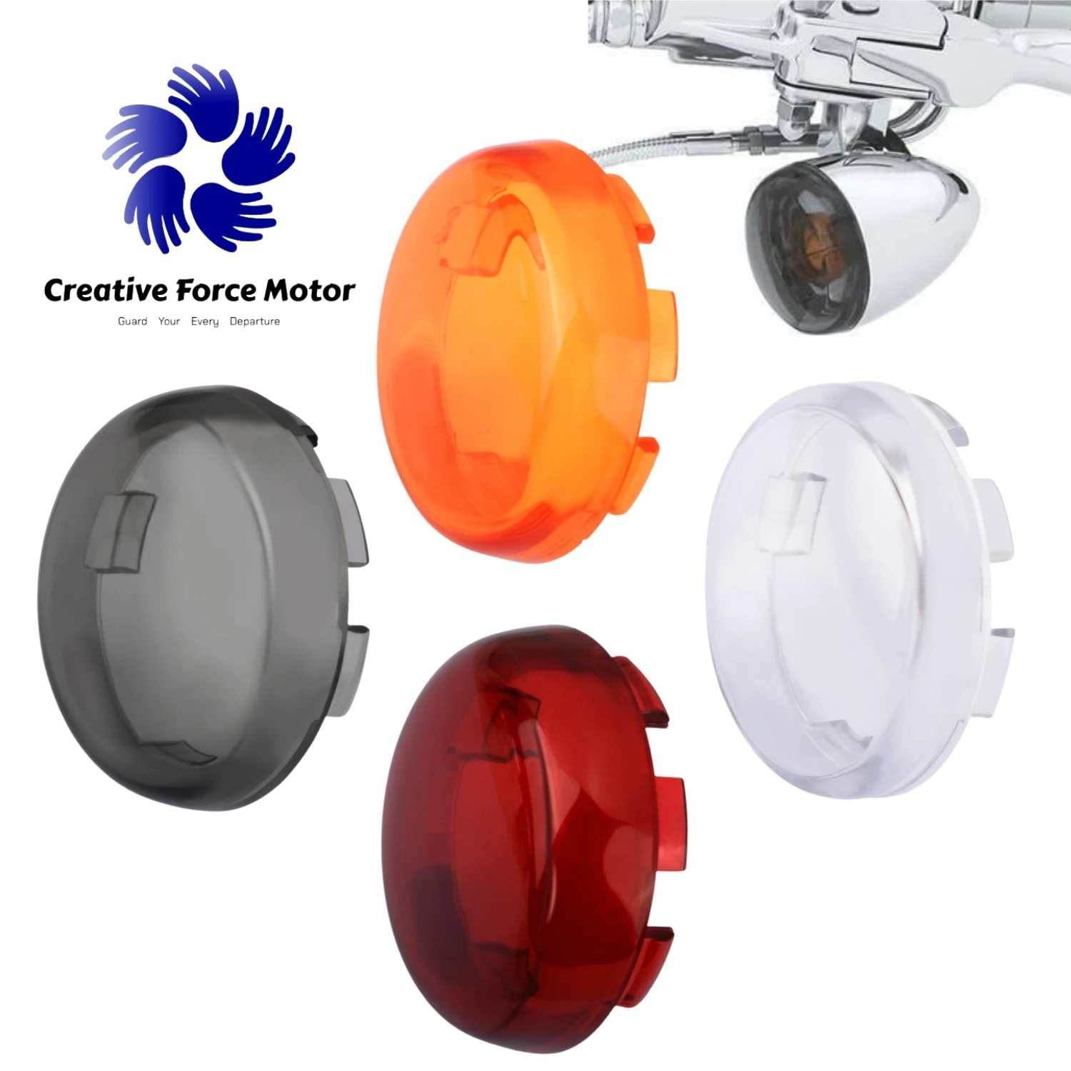 

Motorcycle Bullet Turn Indicator Signal Light Lens Cover For Harley Touring Road King Street Glide Sportster 883 1200 V-Rod Dyna