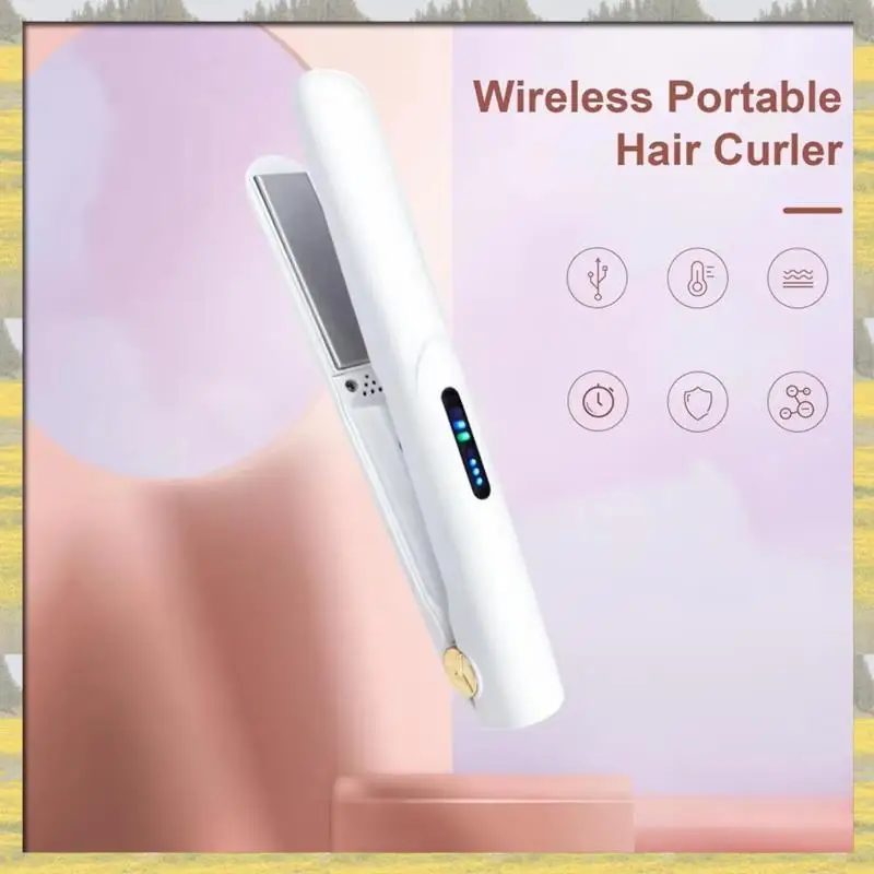 

Hot Sale Wireless Hair Curler USB Rechargeable, Fast Heating, Large Capacity Battery Portable Mini Curling Iron For Women B