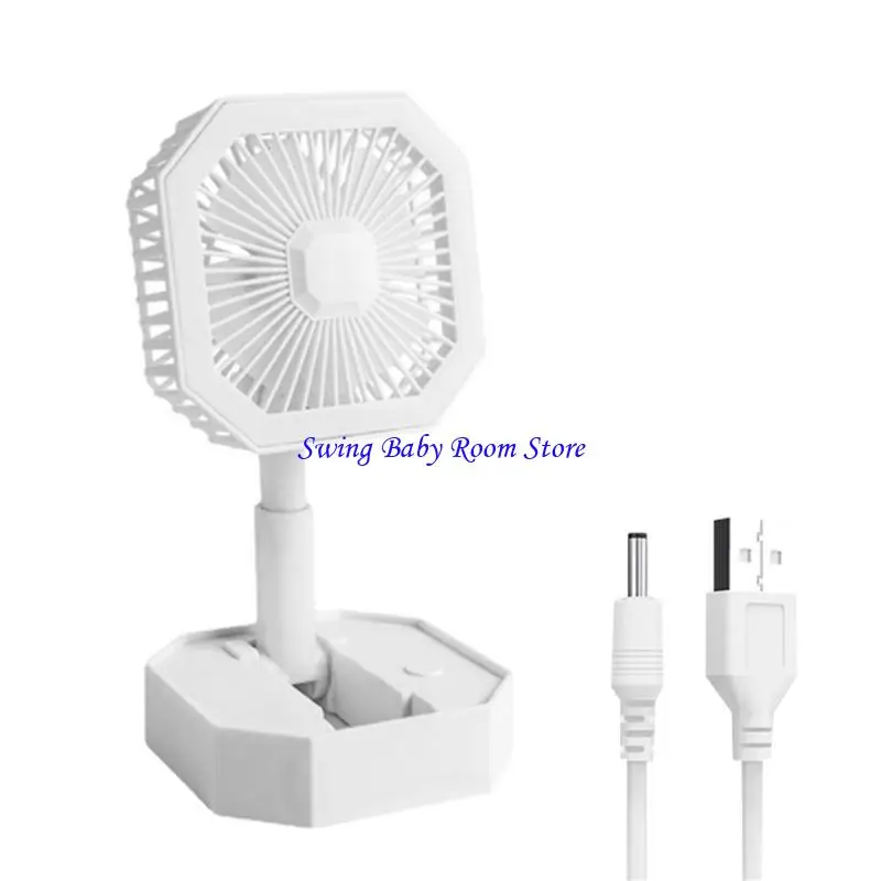 K1ad Desk Fan Fan مع مروحة محمولة مع Light Lamp 2 سرعات مروحة شخصية لمكتب منزل