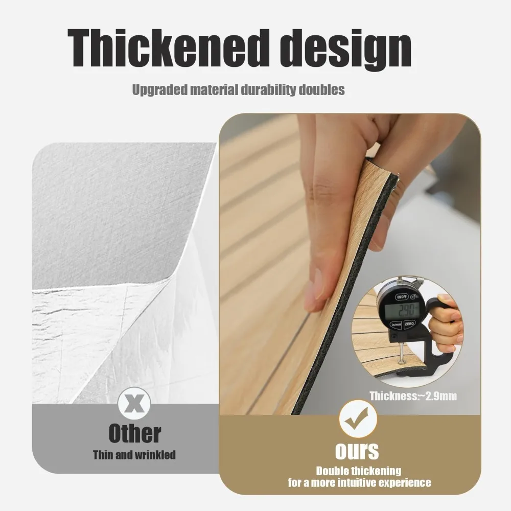 Wood Grain Slat 3D Wall Panel Soundproof SelfAdhesive Wall Sticker Thickened Moisture Resistant Removable PVC Slat Foam Paneling