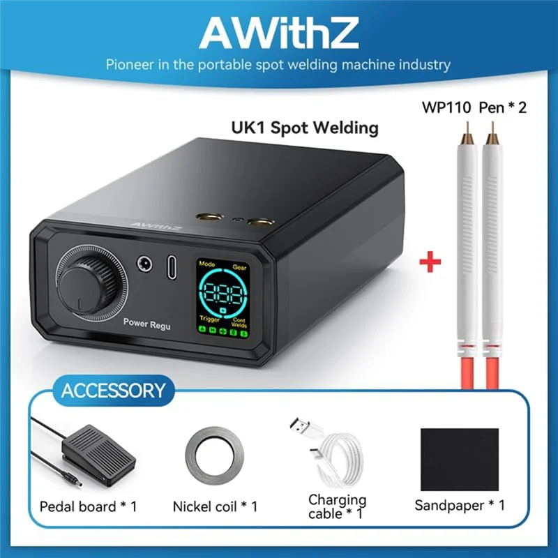 【Hot Ltem】 ماكينة لحام نقطي تعمل بمقبض دوار بقدرة 9000 وات، 100 تروس، مخرج نبض مزدوج 0.1-0.3 مم، لصنع مشاريع DIY #5