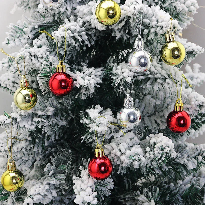 

(12Pcs/pack)3cm Christmas Decoration Electroplated Ball Christmas Tree Hanging Decorations Home Holiday Party New Year Gift Toys