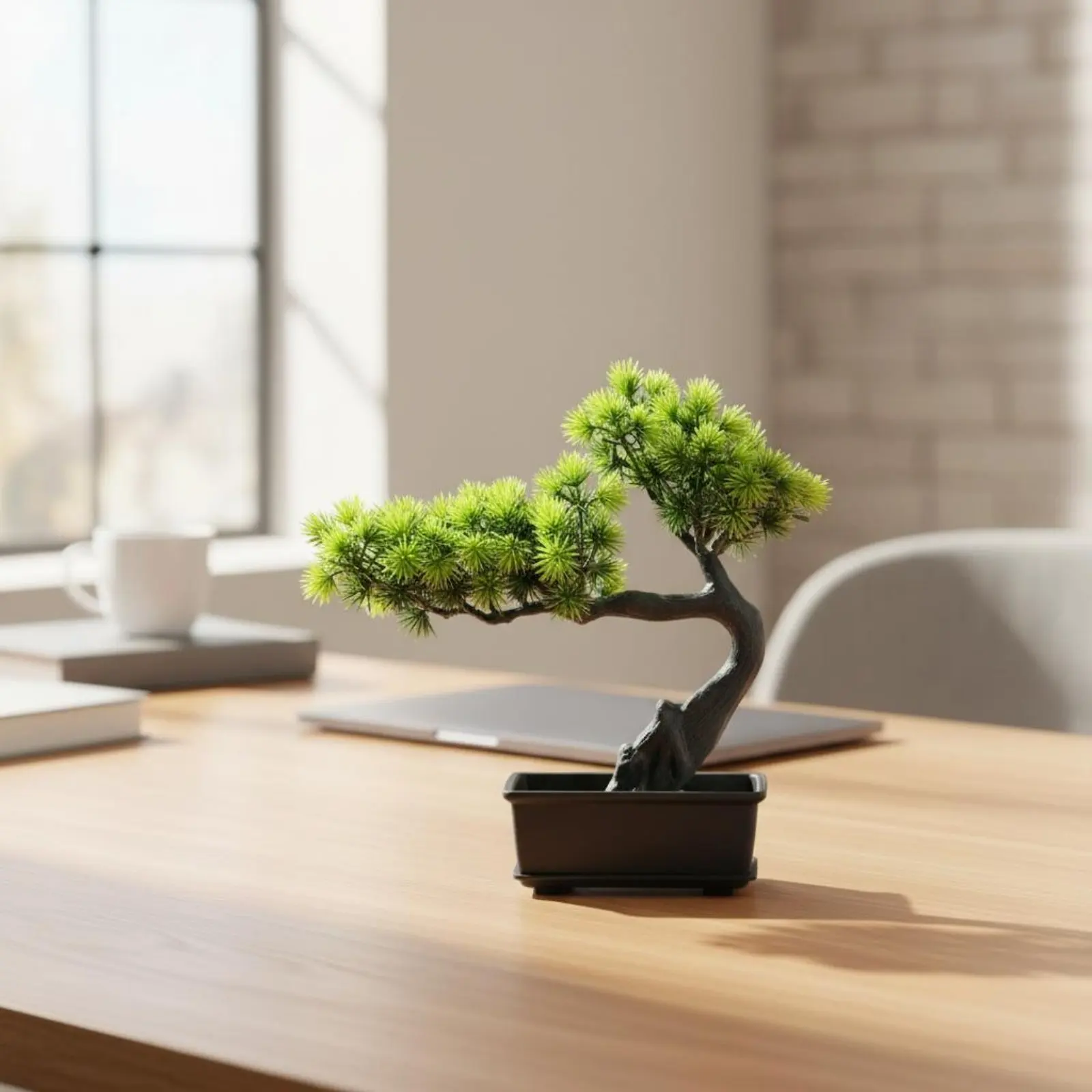 

Fake Conifer Bonsai No Watering Needed Fake Conifer Tree Plant Artificial Bonsai Tree Realistic Japanese Design Decor Lively