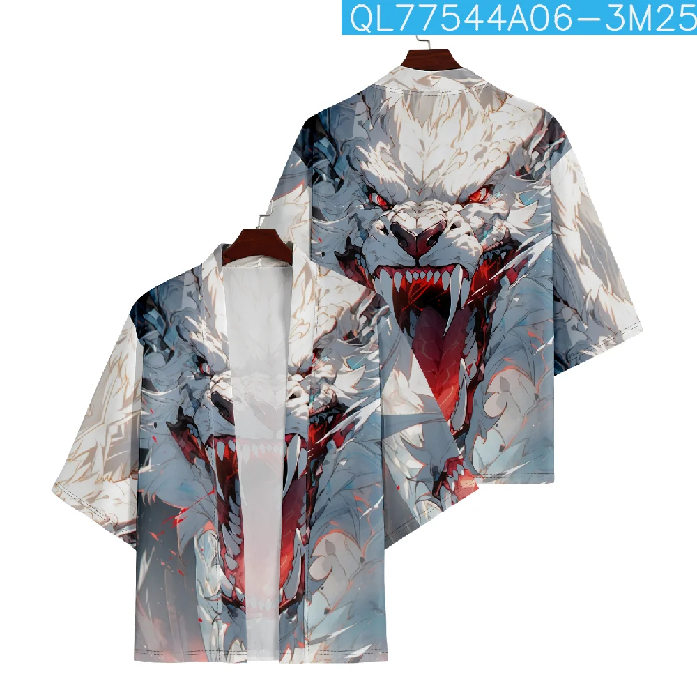 

Japanese Anime Print Traditional Kimono Men Women Yukata Summer Beach Streetwear Cardigan Cosplay Haori Coat