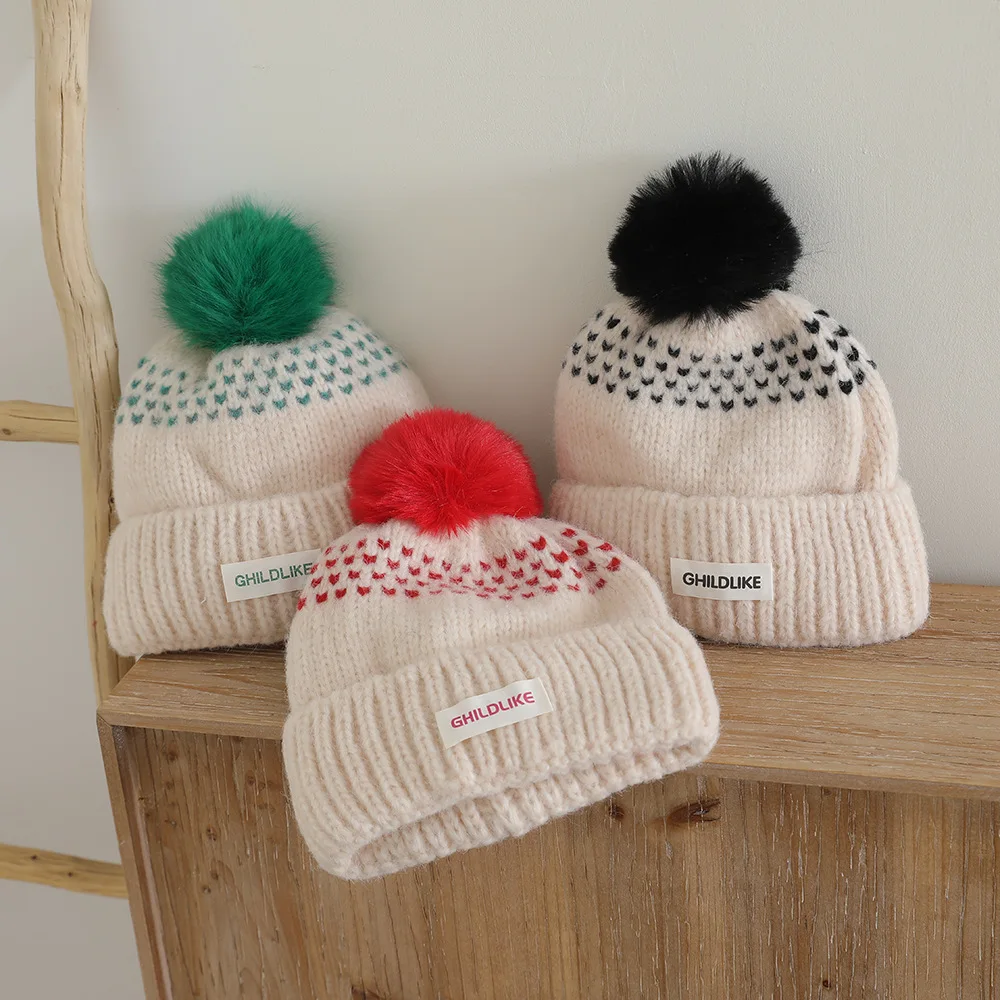 أطفال دافئ الخريف الشتاء محبوك قبعة الفتيات سميكة لينة يندبروف رشاقته قبعة الفتيان كابل قبعة الأطفال قبعات مقاومة للبرودة