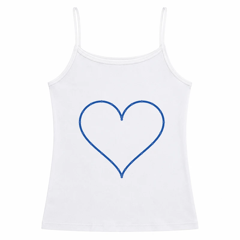 Summer Casual Slim Fit Sleeveless Streetwear Y2k Style Vintage Harajuku Sweet Crop Tops Printed Sling Strap Graphics Tank Tops