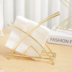 1pc/2pcs-Napkin Holder Metal Paper Stand Tissue Dispenser Luxury Retro Table Decoration Freestanding Home Decor