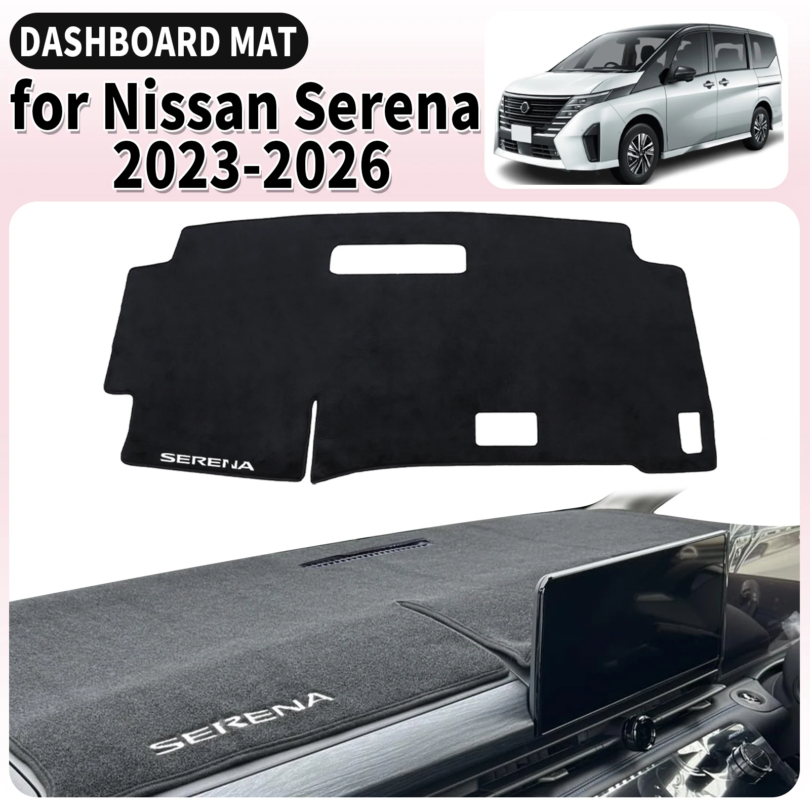

fit for Nissan Serena C28 2023 2024 2025 2026 RHD Car Dashmat Dashboard Cover Pad Accessories DashMat Sunshade Protective Carpet