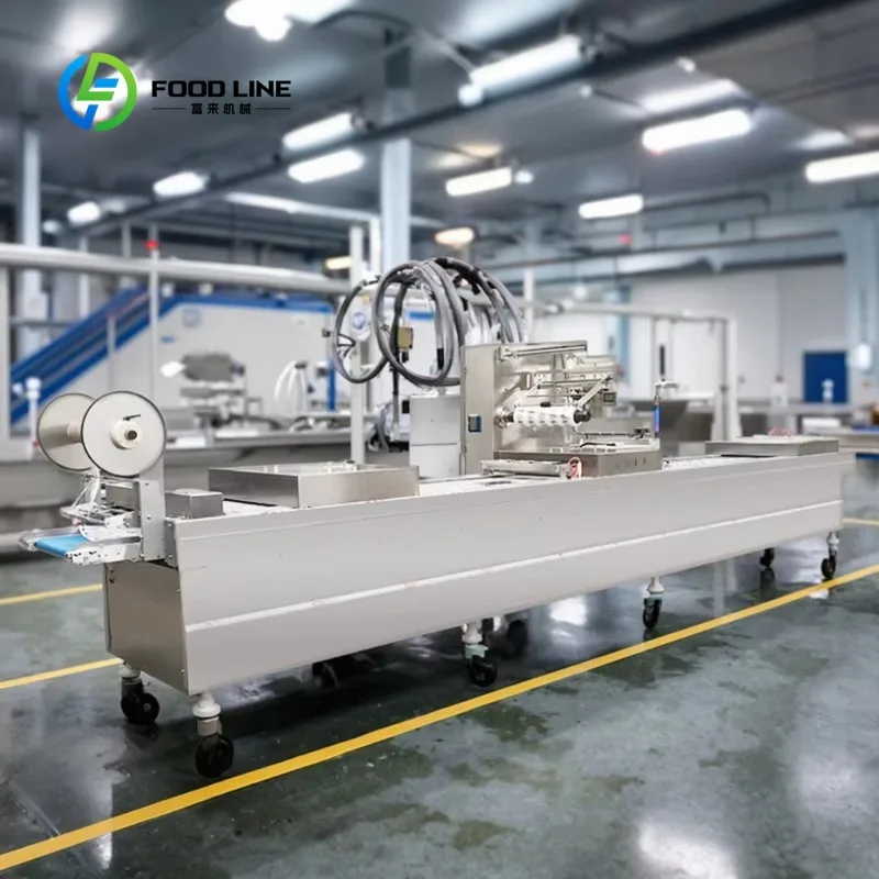 customized Commercial Automatic Thermoforming Vacuum Packing Machine for Meat Cheese Fish Trays Stainless Steel Electric