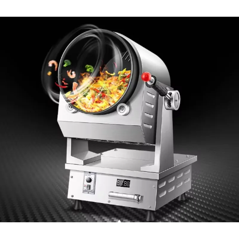 Commercial Automatic Drum Frying Machine with Intelligent Frying Pan for Rice Cooking and Fried Noodles