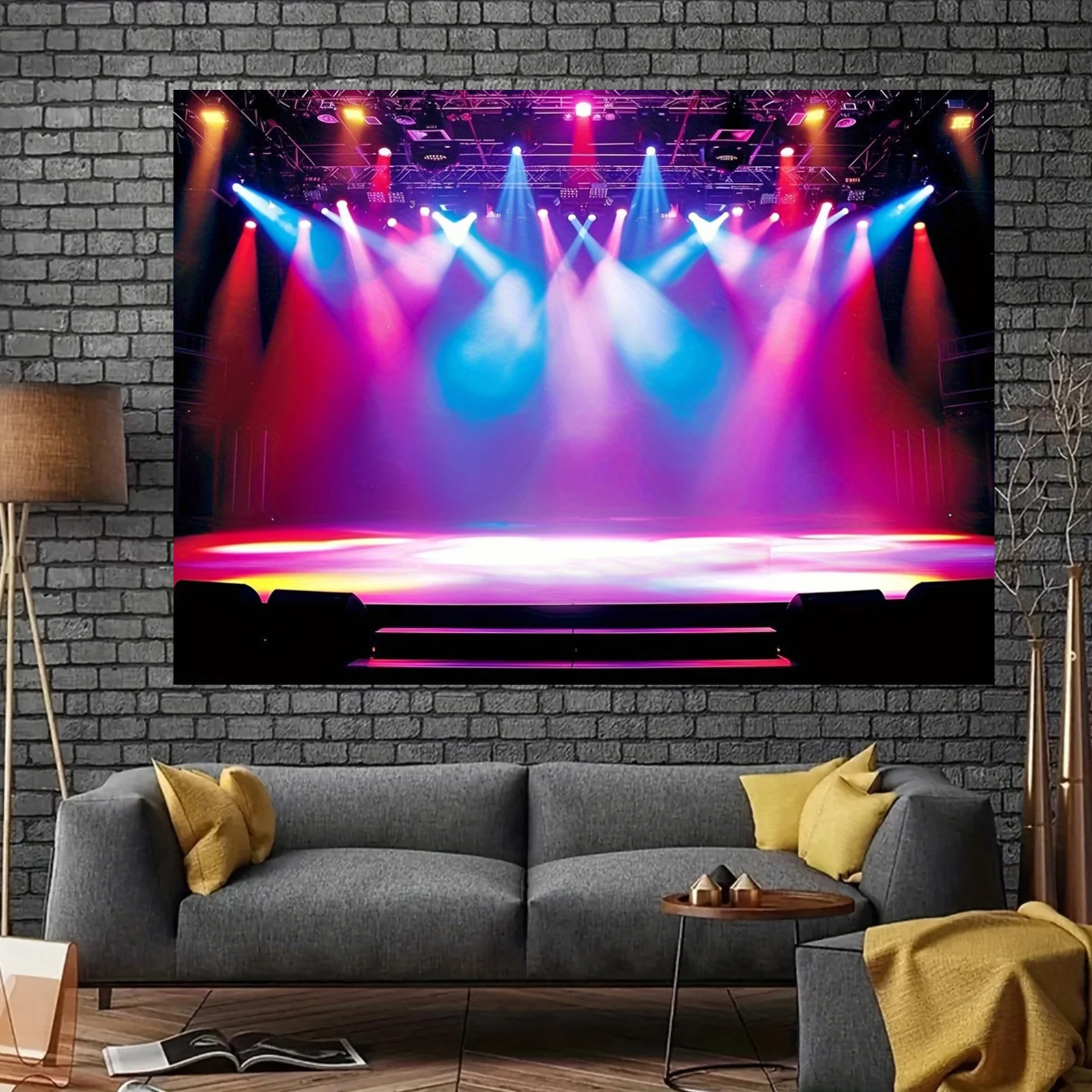 2D-Flachoberfläche, einteiliger Polyester-Bühnenhintergrund für Scheinwerfer – geeignet für Konzerte und Live-Events – Detail 3