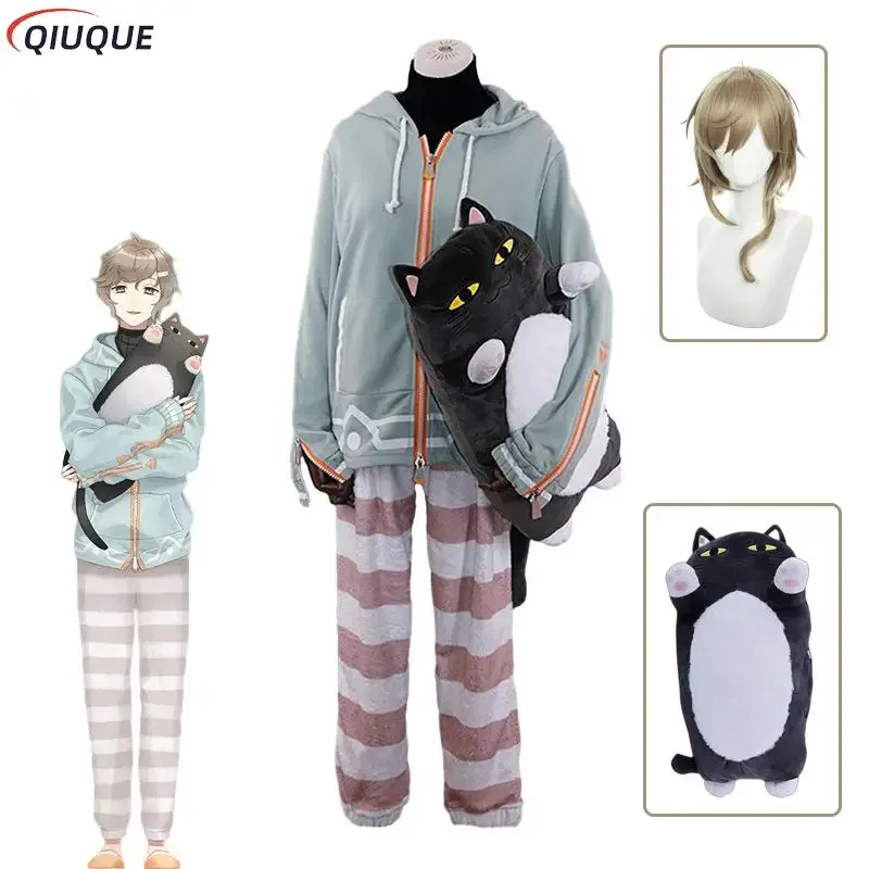 

2025 New Nijisanji Virtual YouTuber Vtuber Kanakana Kanae Knkn Cosplay Costume Wig Loto Throw Pillow Plush Pajamas Adult Dai ★★★