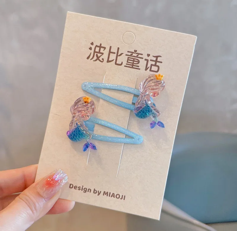 2PCS Lovely Rabbit Starfish Kids Hairpins Children Headwear Baby Hair Clips Girl Hair Accessories Elastic Hair Bands