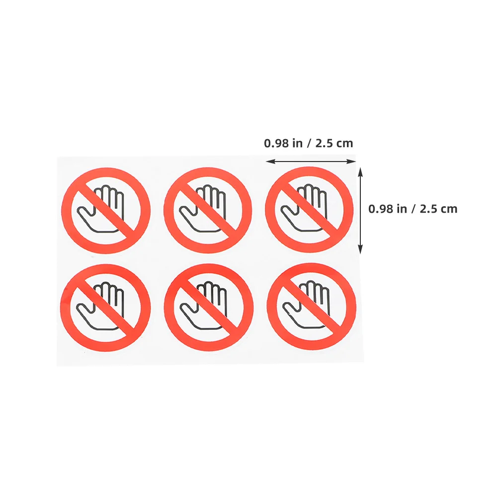 4 Sheets Do Not Touch Warning Stickers Self Adhesive Safety Signs for Machinery Workshops Factories Public Places Strong
