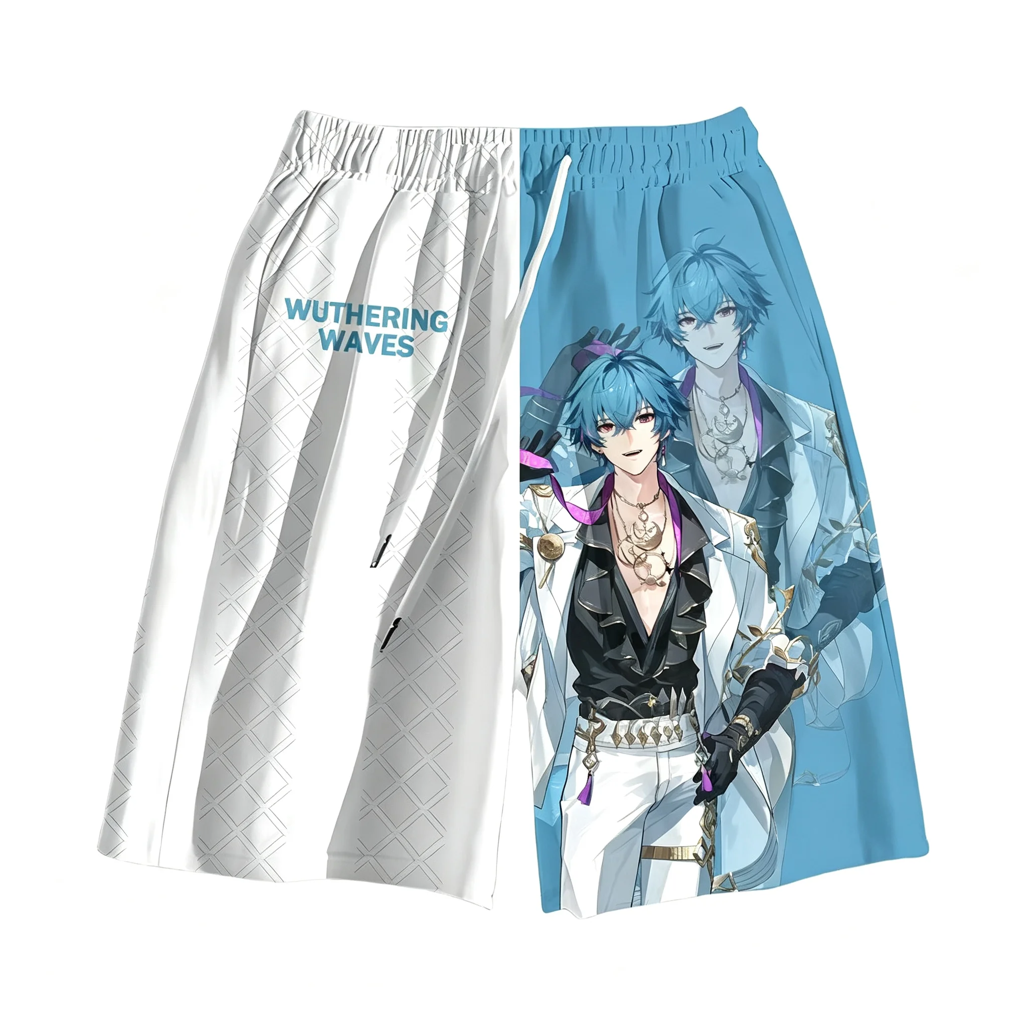 Games Wuthering Waves Lupa Print Men's Swim Trunks Shorts Outdoor Casual Hawaiian Shorts Summer Party Vacation Beach Short Pants