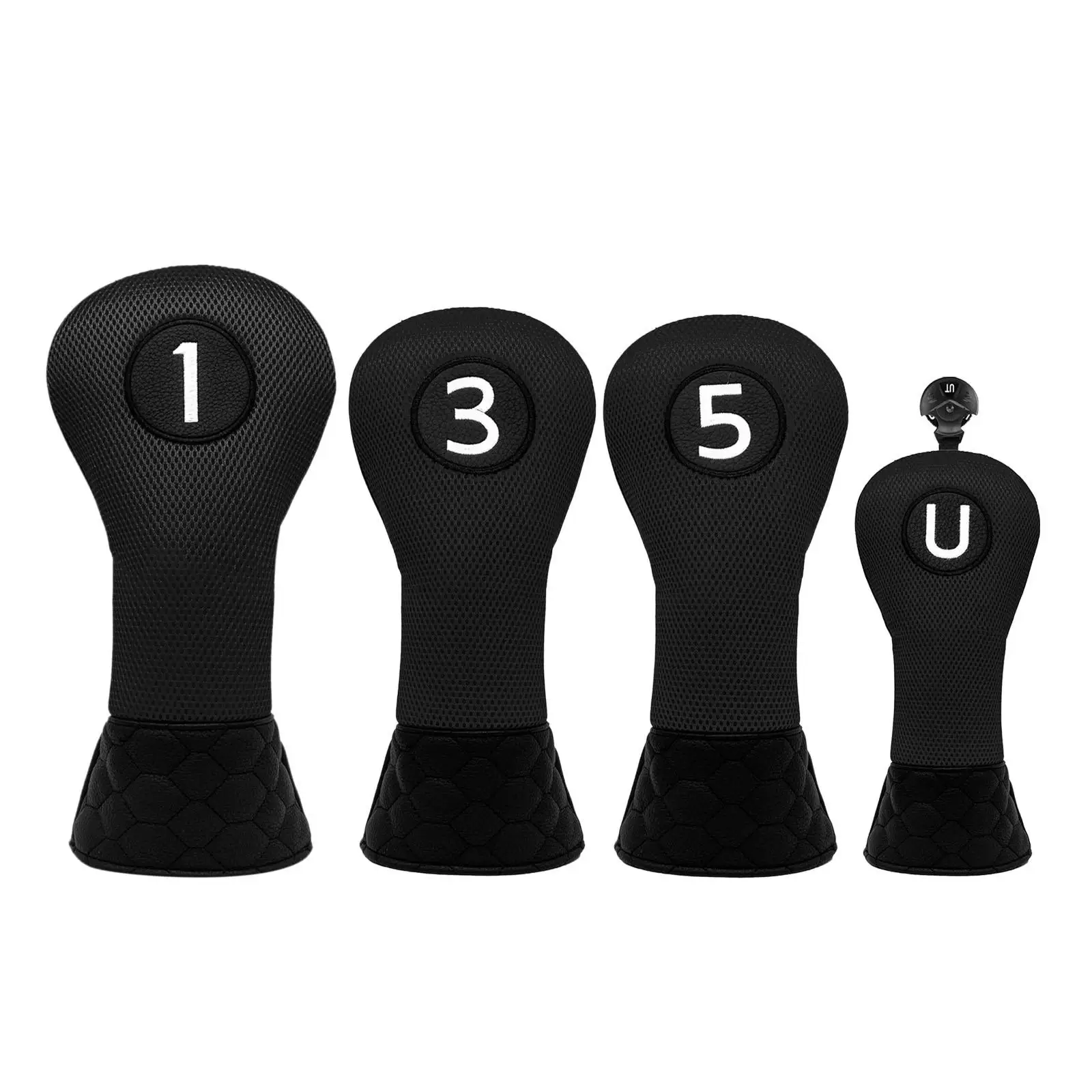 

Golf Club Head Cover Wear Resistant Durable Golfer Gift Premium PU Leather Lightweight Suitable Golf Wood Headcover Women Men