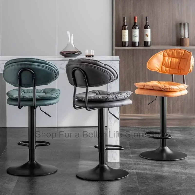 

Adjustable Designer Bar Stools Make Up Reception Swivel Bedrooms Bar Chair Barber Party Relaxing Taburete Alto Home Furniture