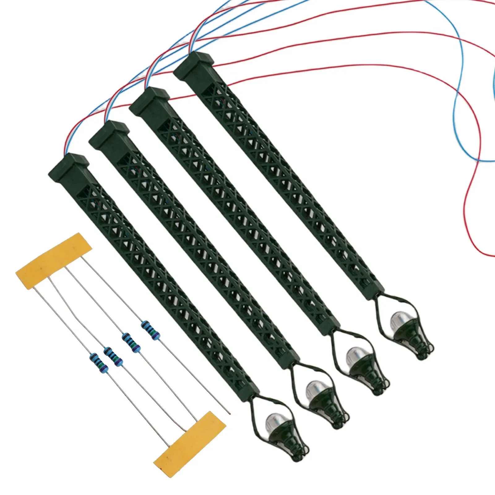 Model Railway Light Set of 4 Model Train Lights N Scale Lattice Mast LED Lights for Railway Landscapes 20mA Amperage