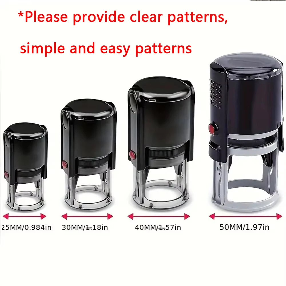 Personalized Logo and Text Self Inking Stamp Custom Your Own Design Company LOGO Text Customized Photosensitive Seal Ink Stamp
