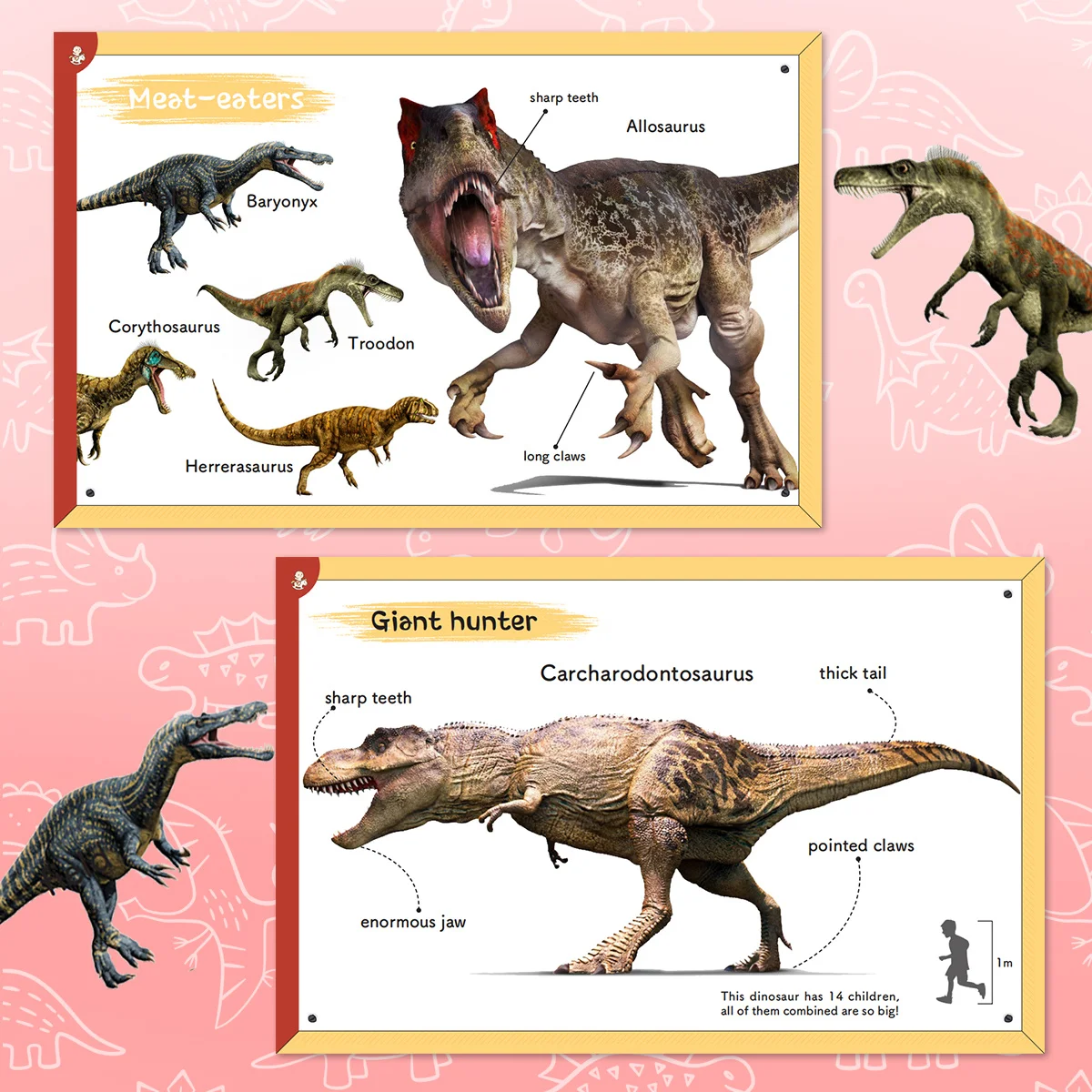 Dinosaurs Learning Book for Kids Fun Illustrated Workbook with T Rex Stegosaurus Triceratops and More Build Vocabulary Curiosity view 2