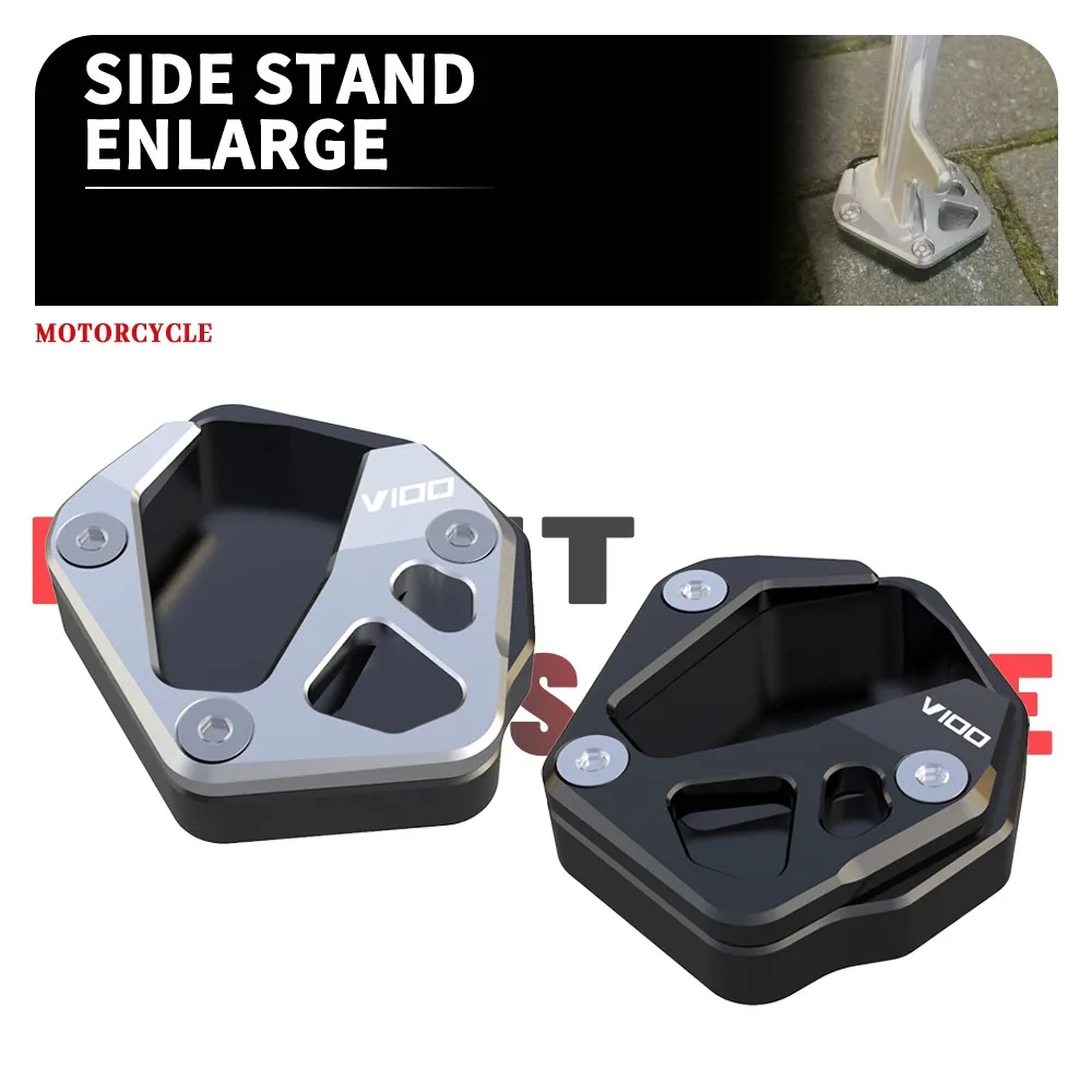 

2023 2024 2025 For Moto Guzzi V100 V 100 Mandello Motorcycle Kickstand Foot Side Stand Extension Enlarge Foot Pad Support Plate