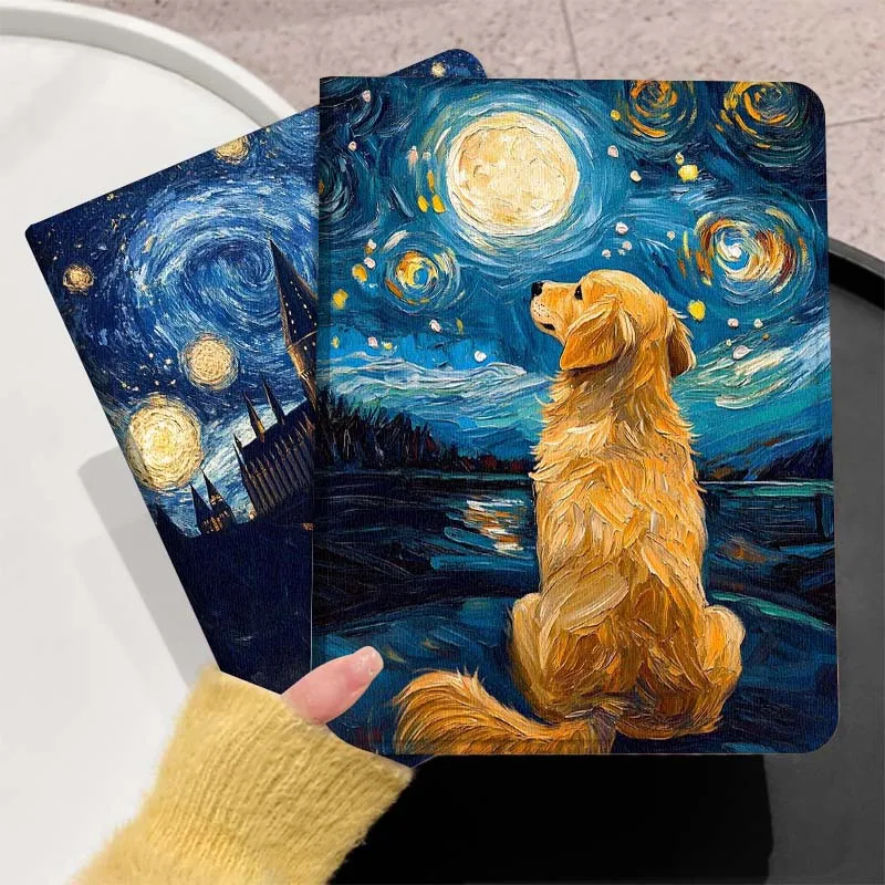 

Dog Oil Painting Printing Gift For Huawei MediaPad T5 T10s M6 M5Lite SE Honor Tab 5 6 7 V7 V8 X8a X9a Pro Soft Tablet Case