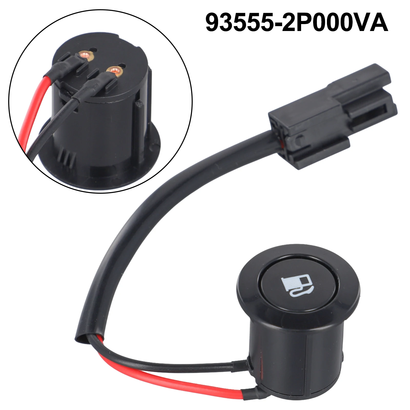 Colour Black Car Fuel Door Button Direct Installation Easy To Install High-quality Materials Fuel Tank Cap Replacement