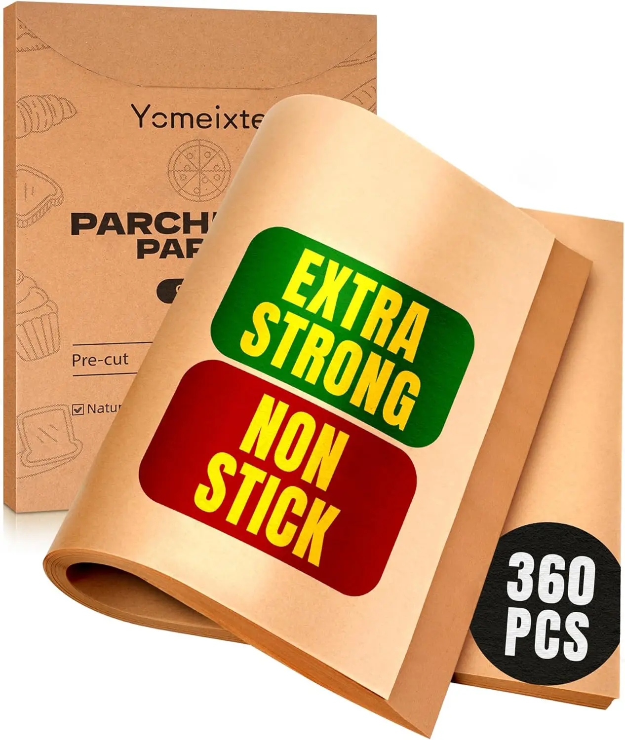 

cut Unbleached Baking Paper for Oven, Air Fryer, Grilling & Steaming | Non-Stick, Greaseproof Half Sheet Pan Liners | Bulk Pack