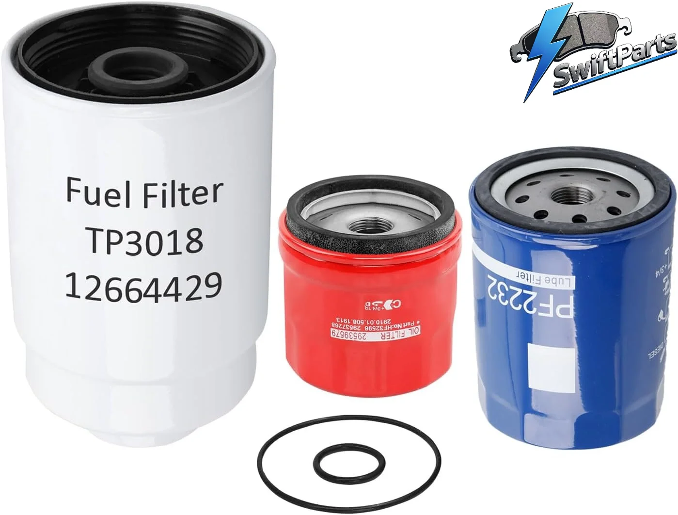 Diesel 6.6L Filter Kit-TP3018 PF2232 29539579 Fuel/Oil/Transmission Filters For 2001-2016 Chevy Silverado/GMC Sierra