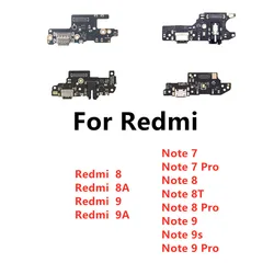 Плата зарядного устройства PCB Flex для Xiaomi Redmi 8A 9A 9C 8 9 Note 5 6 7 8T 10 11 9S 9 Pro USB-порт разъем док-станция зарядный кабель