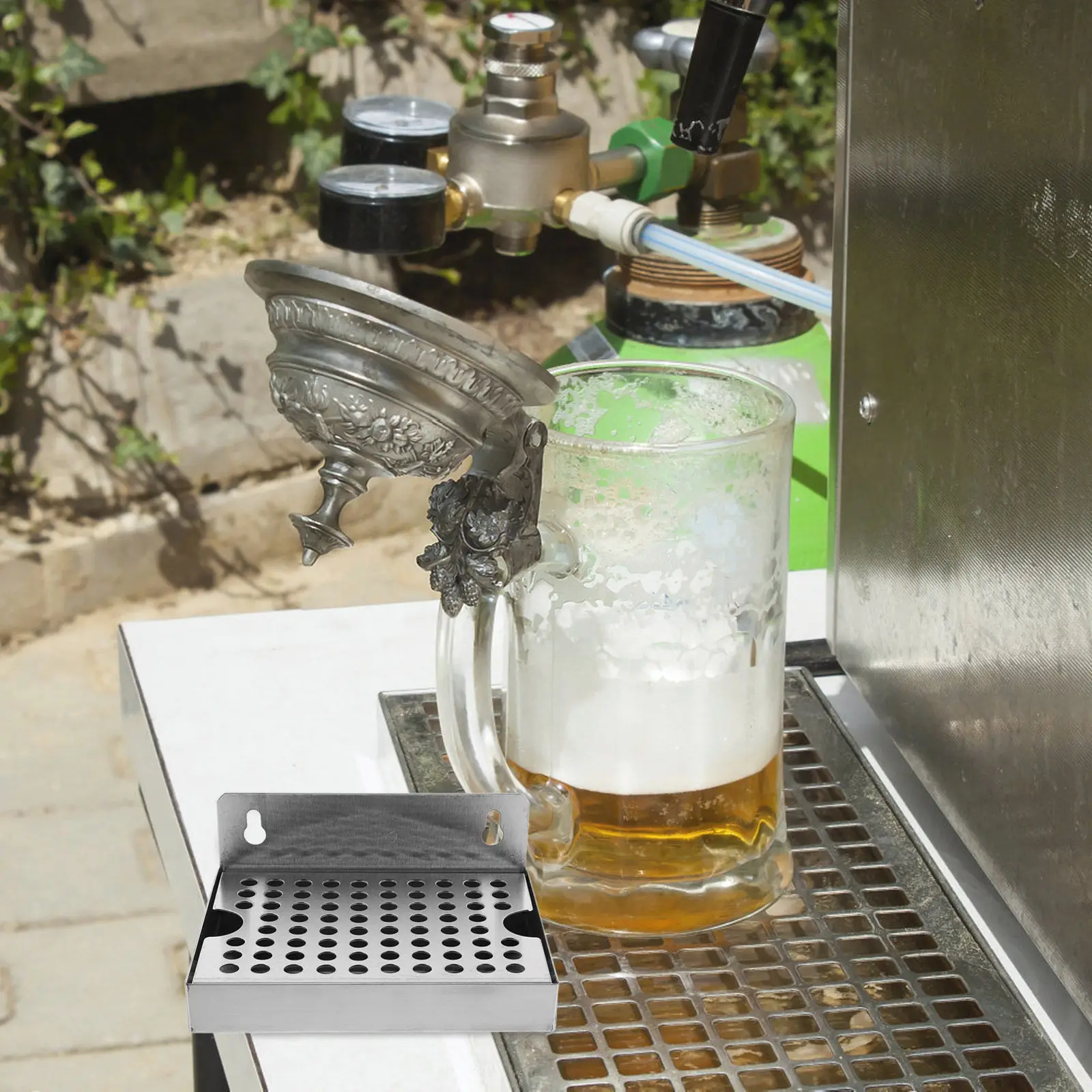 stainless-steel-draft-beer-drip-tray-6x45-inch-wall-mount-removable-spill-catcher-for-beer-dispenser-homebrew-kegging-setup