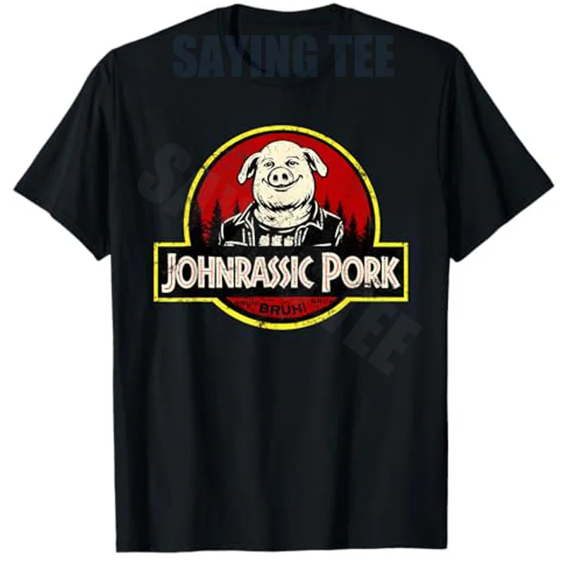 John Pork Hide Your Wife Sarkastisches Gruseliges Brainrot T-Shirt Y2k Cursed Saying Tee Johnrassic Pork Eating Ramen Noodles Anime Tops – Detail 5