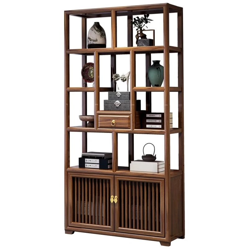 

New Chinese shelves, office tea display bookshelves