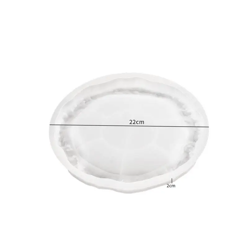 Irregular Round Rock Storage Tray Gypsum Mold DIY Epoxy Resin Silicone Mold Home Decoration Coaster Pallet Casting Molds