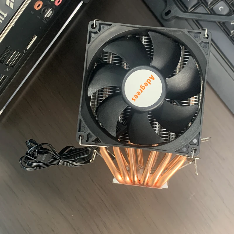 6 Heat Pipe CPU Air Cooler 4Pin PWM Silent Cooling Fan for Intel LGA 1700 1200 115X 2011 1366 X79 X99 AMD AM4 AM5 - view 5