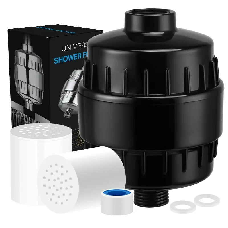 High Flow Shower Filter Cartridge 20 Stage Purifier Eliminate Chlorine Fluoride Heavy Metal Hard Water Softener Replacement
