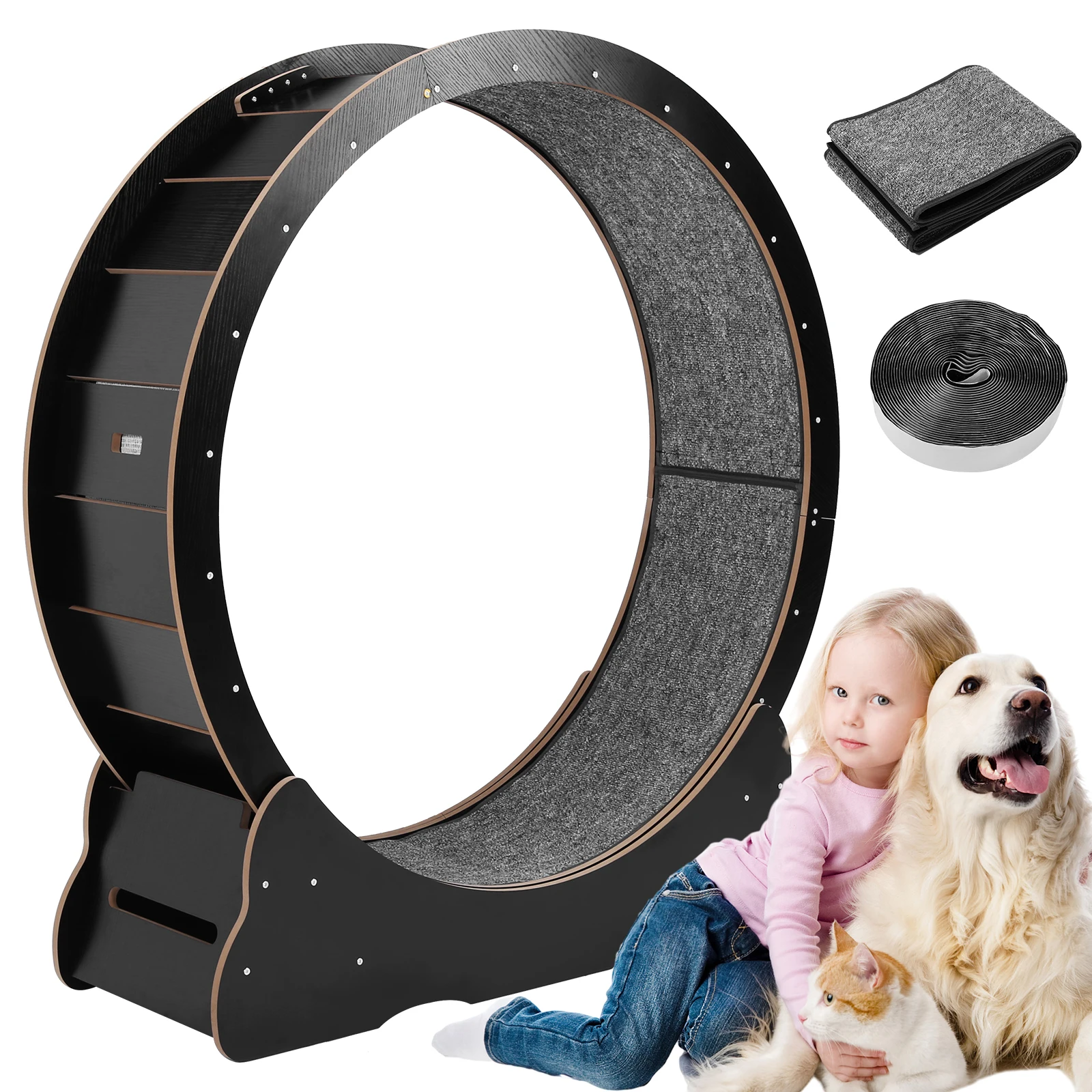 

Фитнес-роллер для кошек, 43-дюймовый тренажер-беговая дорожка для домашних кошек