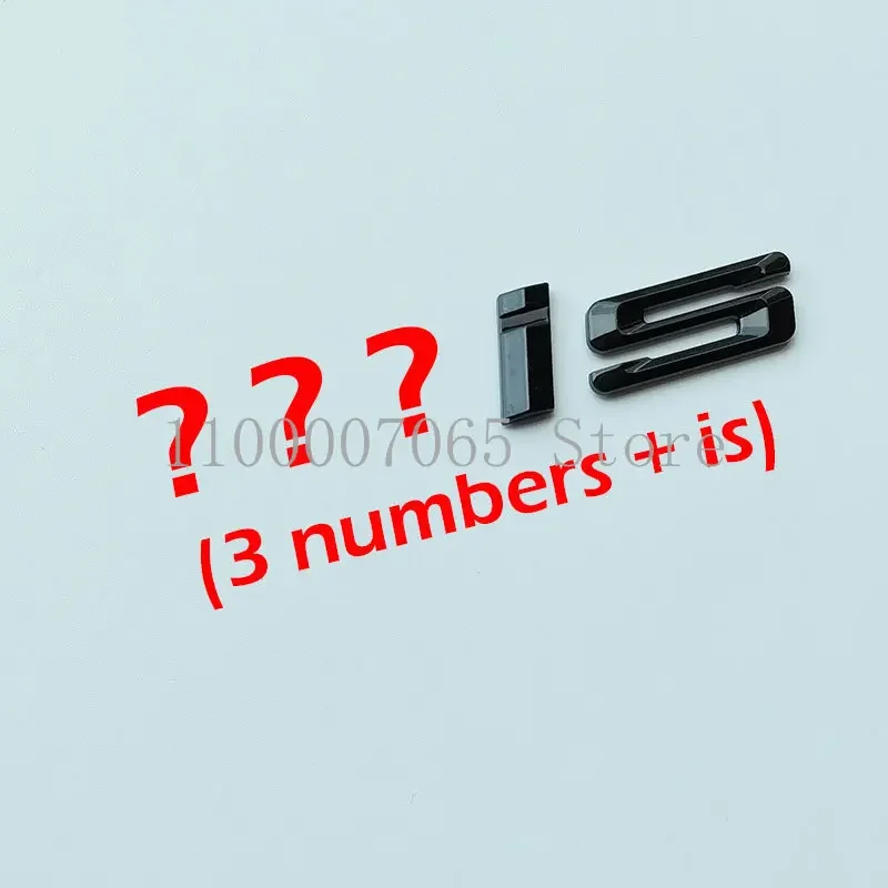 DIY Glossy Black Numbers Letters 318is 320is 325is 328is 330is 335is ABS Emblem for Car Trunk Nameplate Logo Sticker Small S